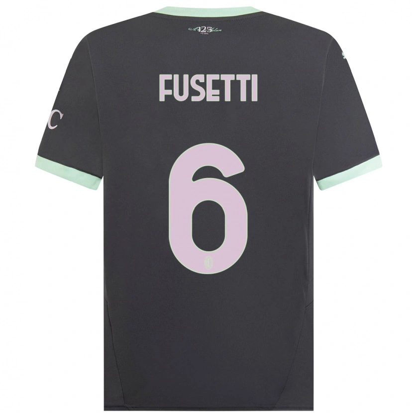 Danxen Kvinnor Laura Fusetti #6 Grå Tredjesatsen Matchtröjor 2024/25 Tröjor T-Tröja