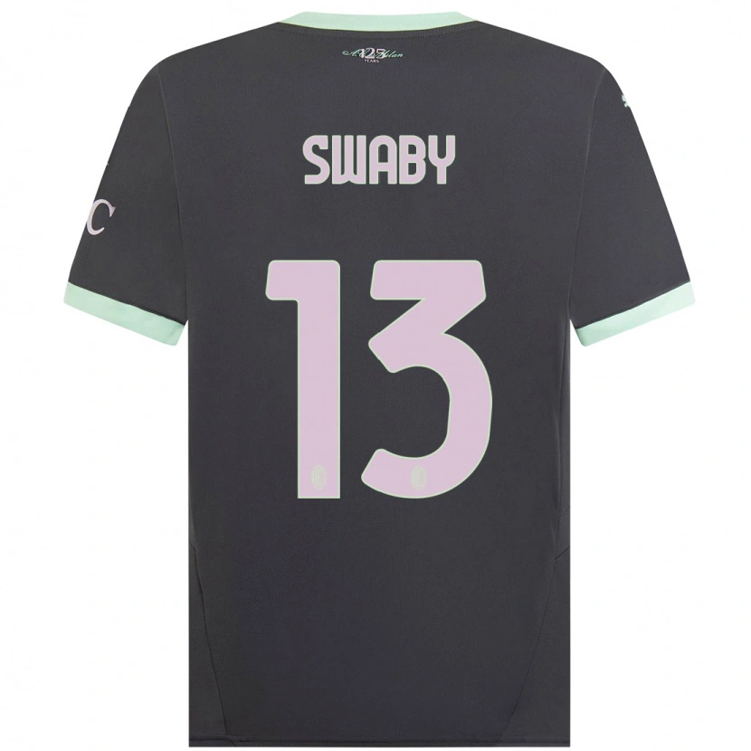 Danxen Kvinnor Allyson Swaby #13 Grå Tredjesatsen Matchtröjor 2024/25 Tröjor T-Tröja