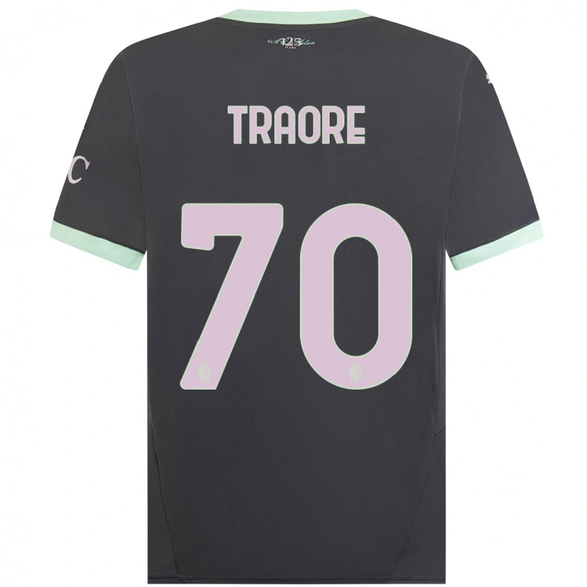 Danxen Kvinnor Chaka Traorè #70 Grå Tredjesatsen Matchtröjor 2024/25 Tröjor T-Tröja