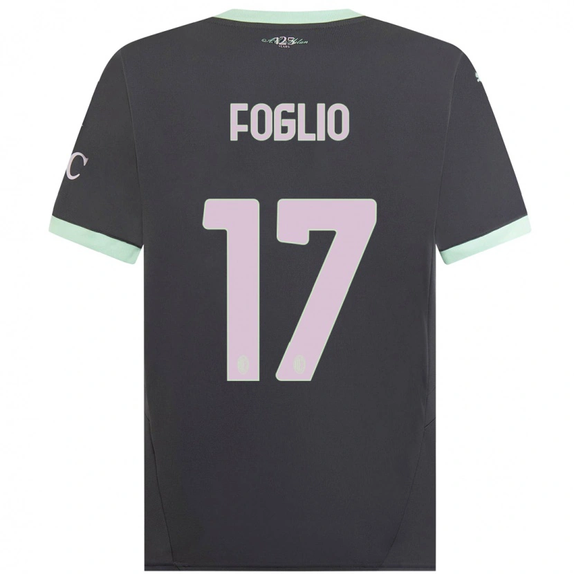 Danxen Kvinnor Christian Foglio #17 Grå Tredjesatsen Matchtröjor 2024/25 Tröjor T-Tröja