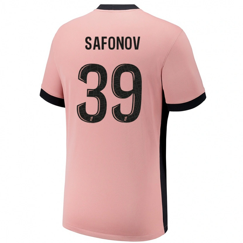 Danxen Kvinnor Matvey Safonov #39 Rost Rosa Tredjesatsen Matchtröjor 2024/25 Tröjor T-Tröja