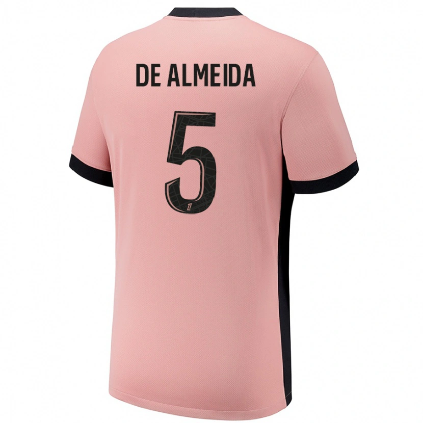 Danxen Kvinnor Élisa De Almeida #5 Rost Rosa Tredjesatsen Matchtröjor 2024/25 Tröjor T-Tröja