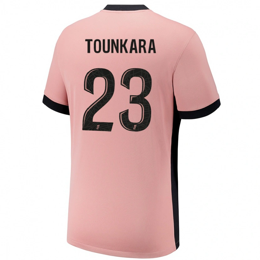 Danxen Kvinnor Aïssatou Tounkara #23 Rost Rosa Tredjesatsen Matchtröjor 2024/25 Tröjor T-Tröja