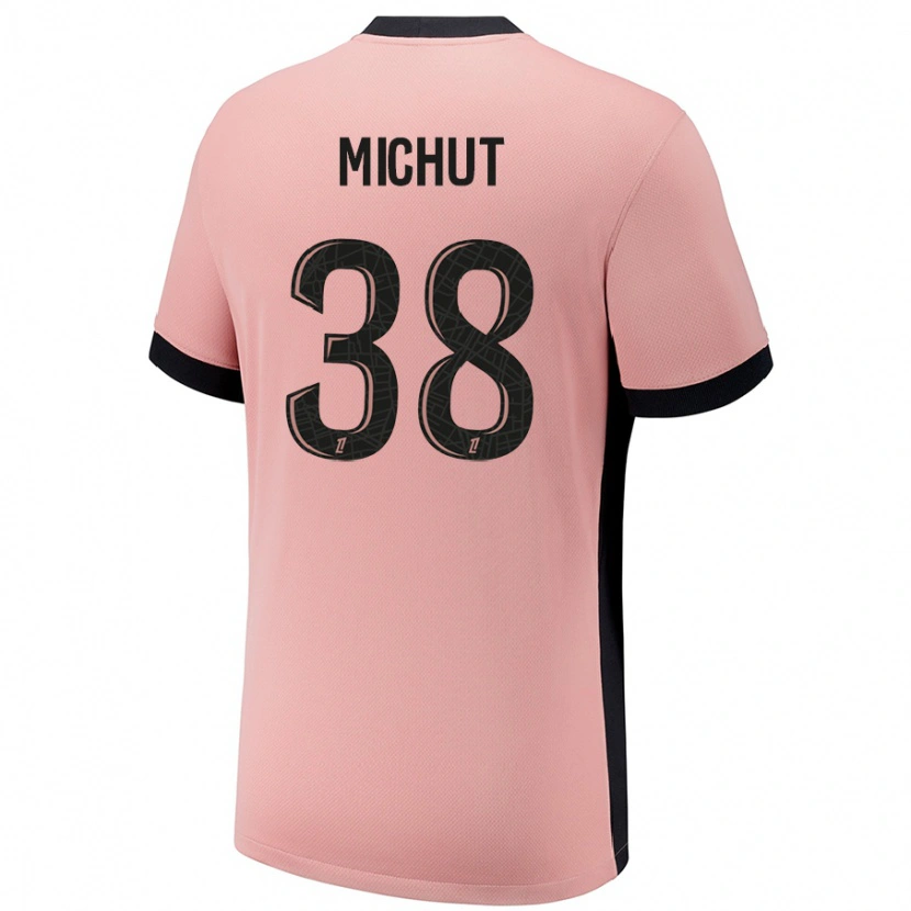 Danxen Kvinnor Edouard Michut #38 Rost Rosa Tredjesatsen Matchtröjor 2024/25 Tröjor T-Tröja