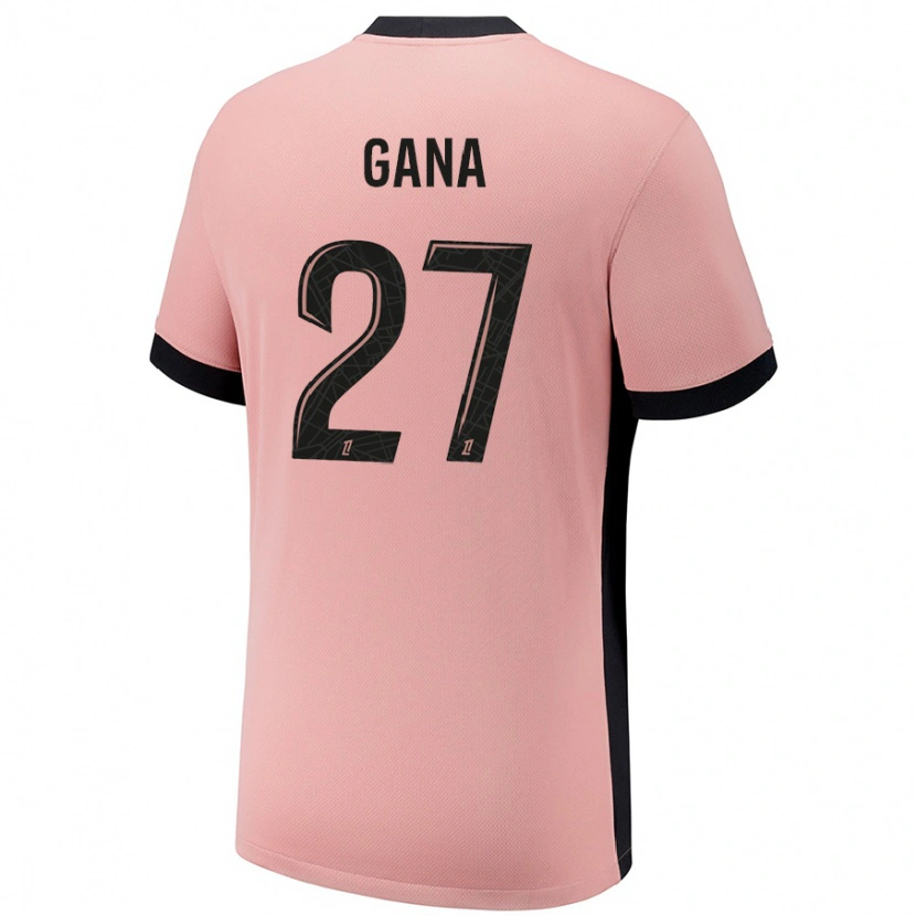 Danxen Kvinnor Idrissa Gana Gueye #27 Rost Rosa Tredjesatsen Matchtröjor 2024/25 Tröjor T-Tröja