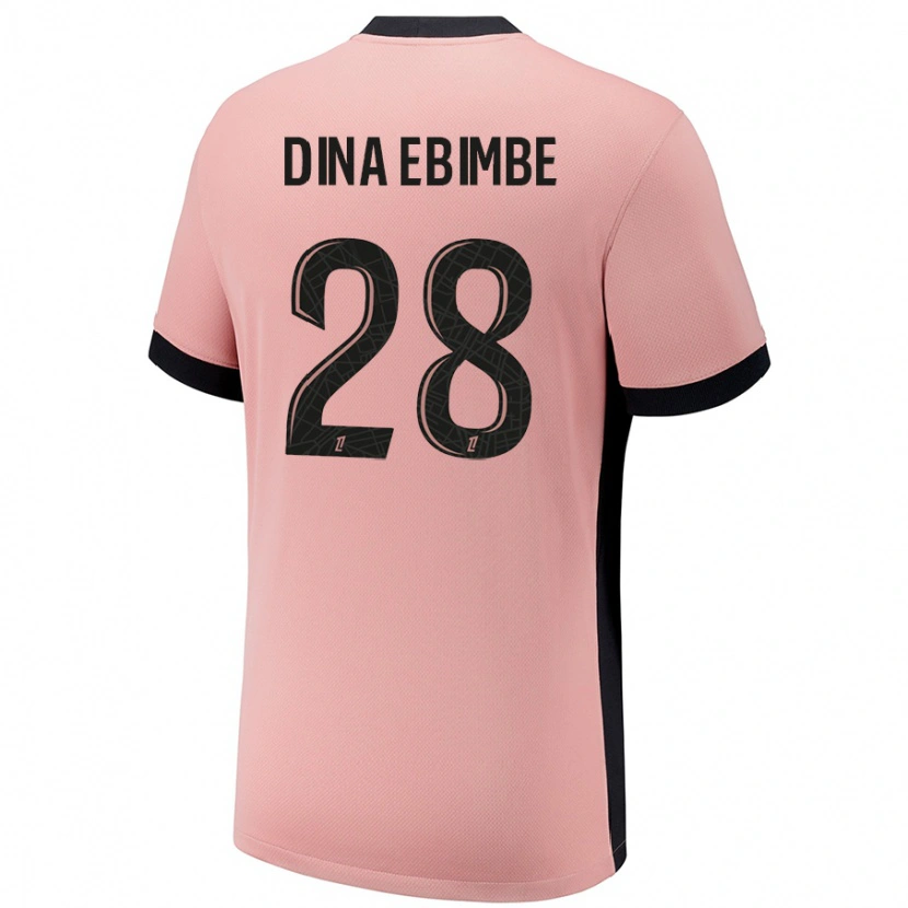 Danxen Kvinnor Eric Junior Dina Ebimbe #28 Rost Rosa Tredjesatsen Matchtröjor 2024/25 Tröjor T-Tröja