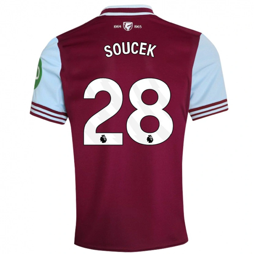 Danxen Barn Tomas Soucek #28 Mörkröd Hemmatröja Matchtröjor 2024/25 Tröjor T-Tröja
