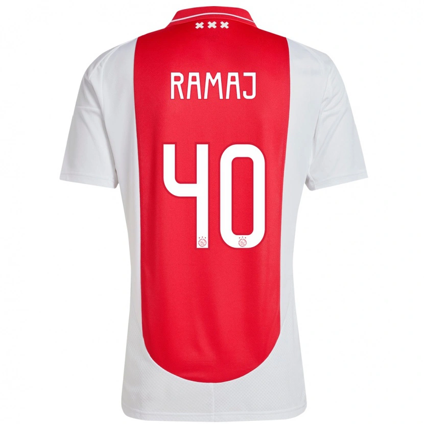 Danxen Barn Diant Ramaj #40 Röd Vit Hemmatröja Matchtröjor 2024/25 Tröjor T-Tröja