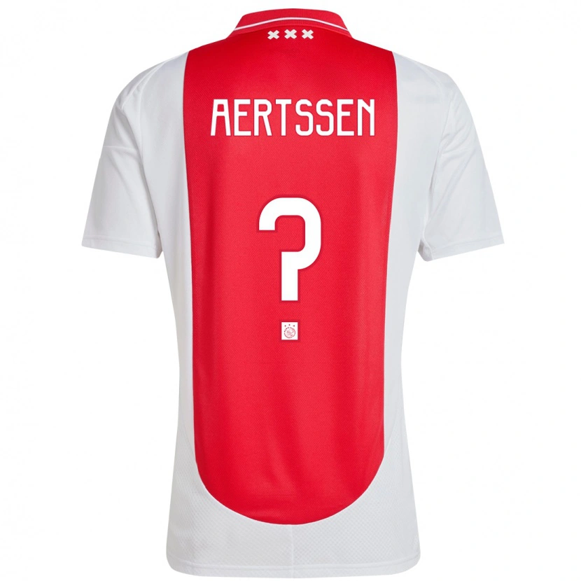 Danxen Barn Olivier Aertssen #0 Röd Vit Hemmatröja Matchtröjor 2024/25 Tröjor T-Tröja