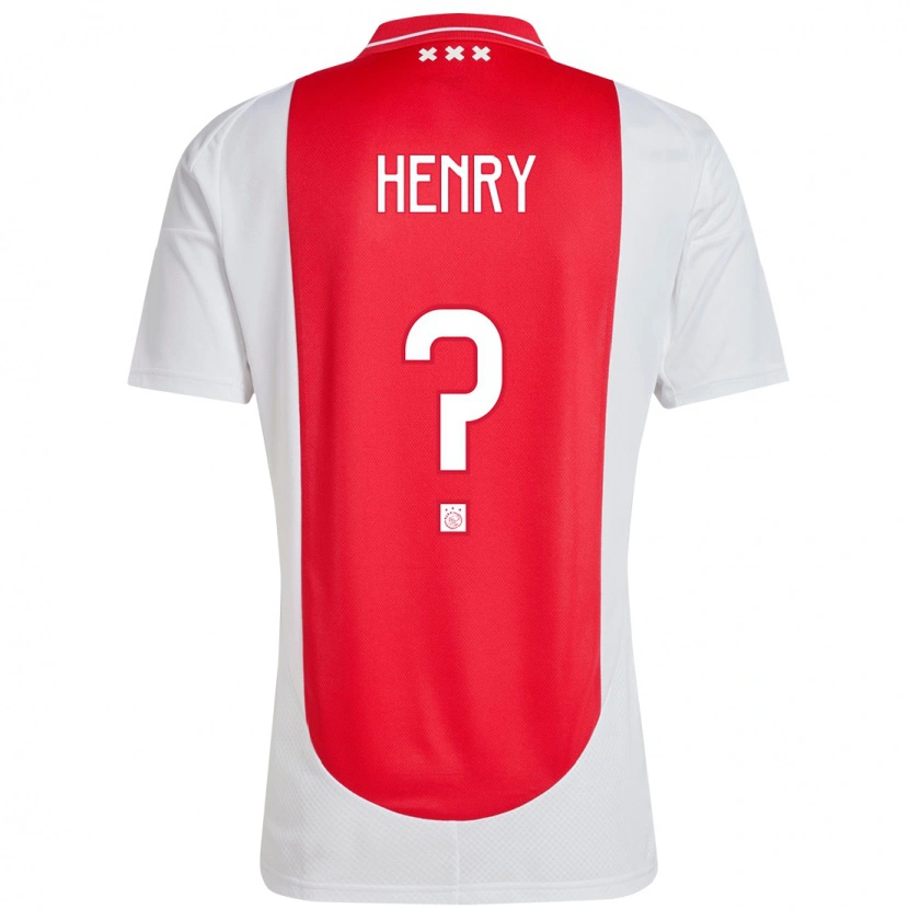 Danxen Barn Alvaro Henry #0 Röd Vit Hemmatröja Matchtröjor 2024/25 Tröjor T-Tröja