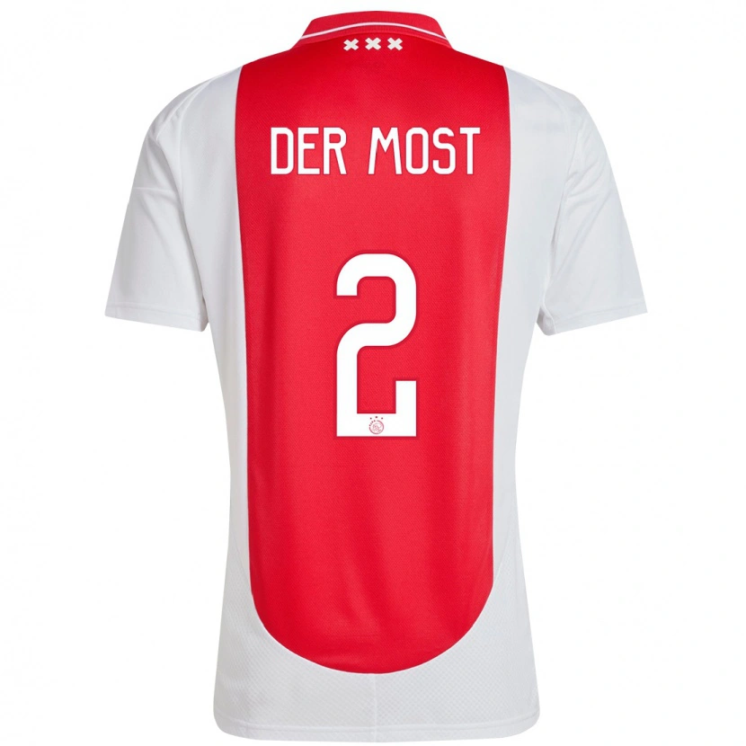 Danxen Barn Liza Van Der Most #2 Röd Vit Hemmatröja Matchtröjor 2024/25 Tröjor T-Tröja