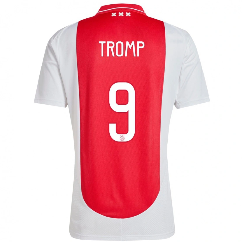 Danxen Barn Nikita Tromp #9 Röd Vit Hemmatröja Matchtröjor 2024/25 Tröjor T-Tröja