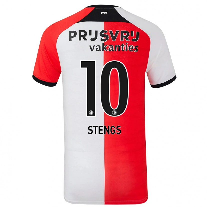 Danxen Barn Calvin Stengs #10 Röd Vit Hemmatröja Matchtröjor 2024/25 Tröjor T-Tröja