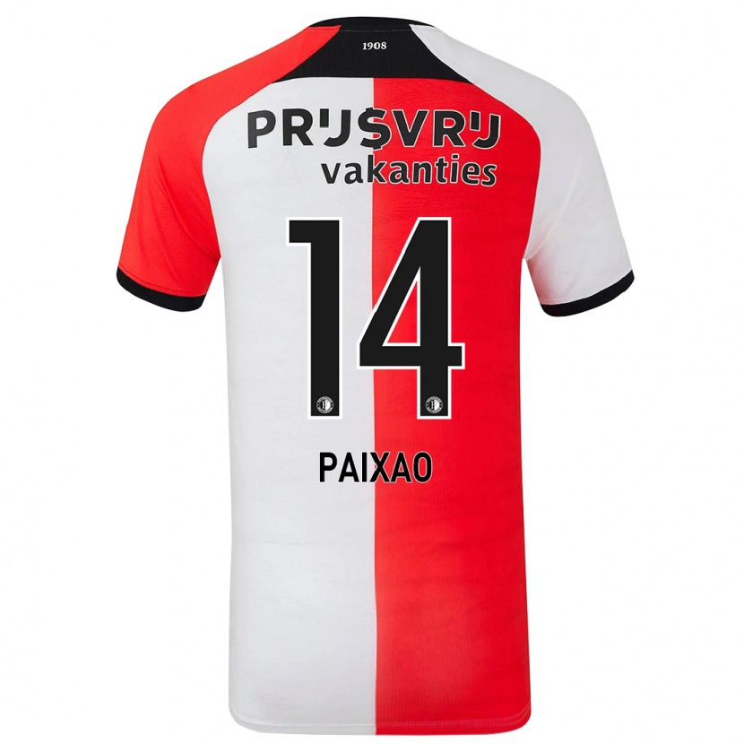 Danxen Barn Igor Paixão #14 Röd Vit Hemmatröja Matchtröjor 2024/25 Tröjor T-Tröja