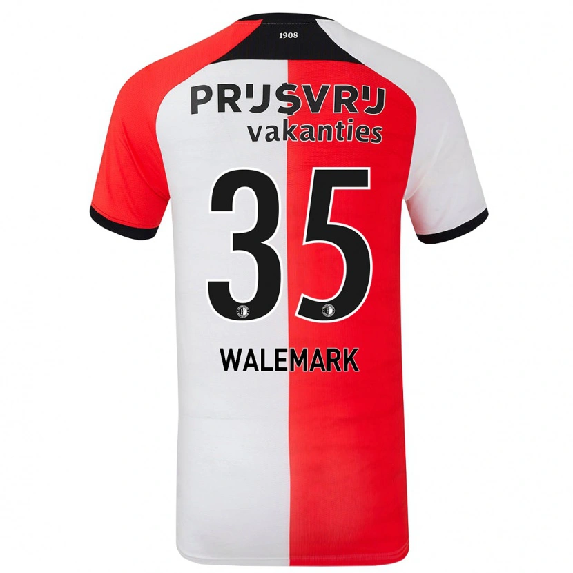 Danxen Barn Patrik Walemark #35 Röd Vit Hemmatröja Matchtröjor 2024/25 Tröjor T-Tröja