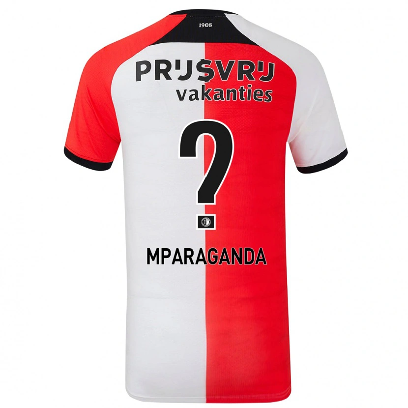 Danxen Barn Matthew Mparaganda #0 Röd Vit Hemmatröja Matchtröjor 2024/25 Tröjor T-Tröja