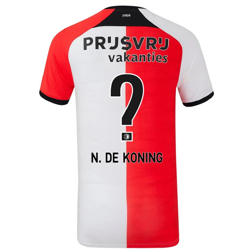 Danxen Barn Nick De Koning #0 Röd Vit Hemmatröja Matchtröjor 2024/25 Tröjor T-Tröja