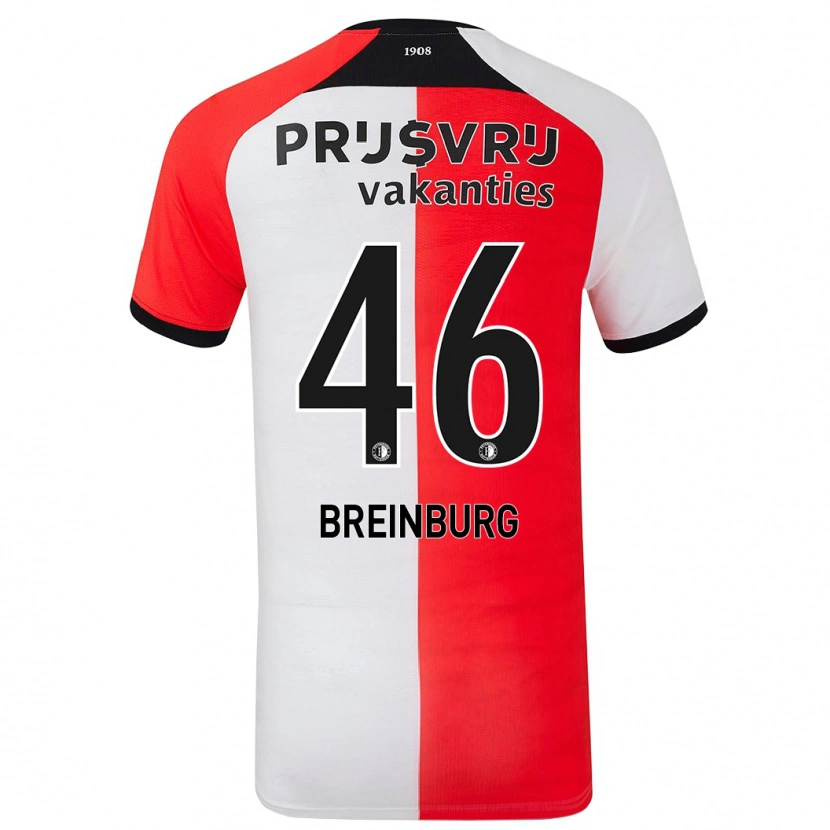 Danxen Barn Rainey Breinburg #46 Röd Vit Hemmatröja Matchtröjor 2024/25 Tröjor T-Tröja