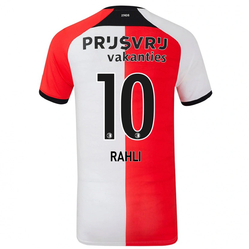 Danxen Barn Khalid Rahli #10 Röd Vit Hemmatröja Matchtröjor 2024/25 Tröjor T-Tröja