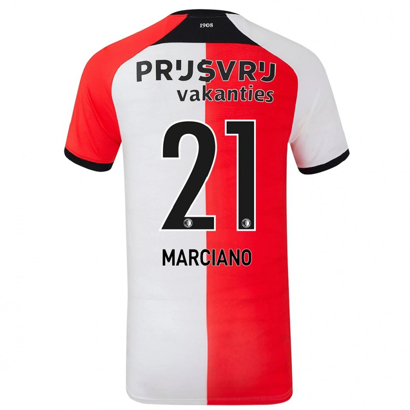 Danxen Barn Ofir Marciano #21 Röd Vit Hemmatröja Matchtröjor 2024/25 Tröjor T-Tröja