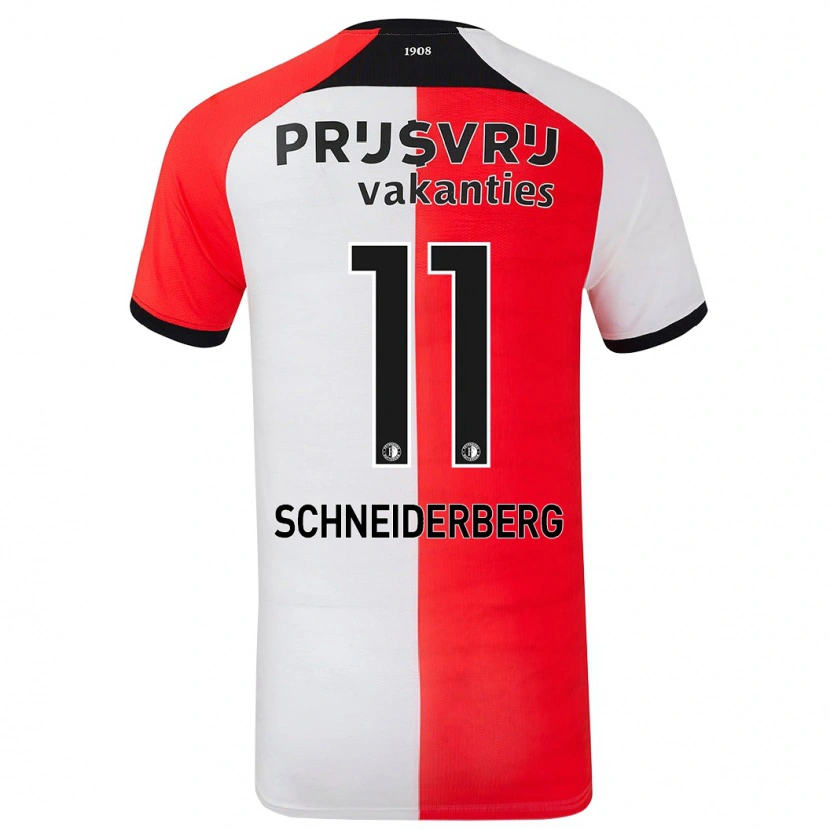 Danxen Barn July Schneiderberg #11 Röd Vit Hemmatröja Matchtröjor 2024/25 Tröjor T-Tröja