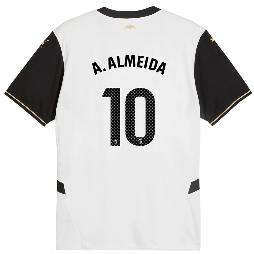 Danxen Barn André Almeida #10 Vit Svart Hemmatröja Matchtröjor 2024/25 Tröjor T-Tröja