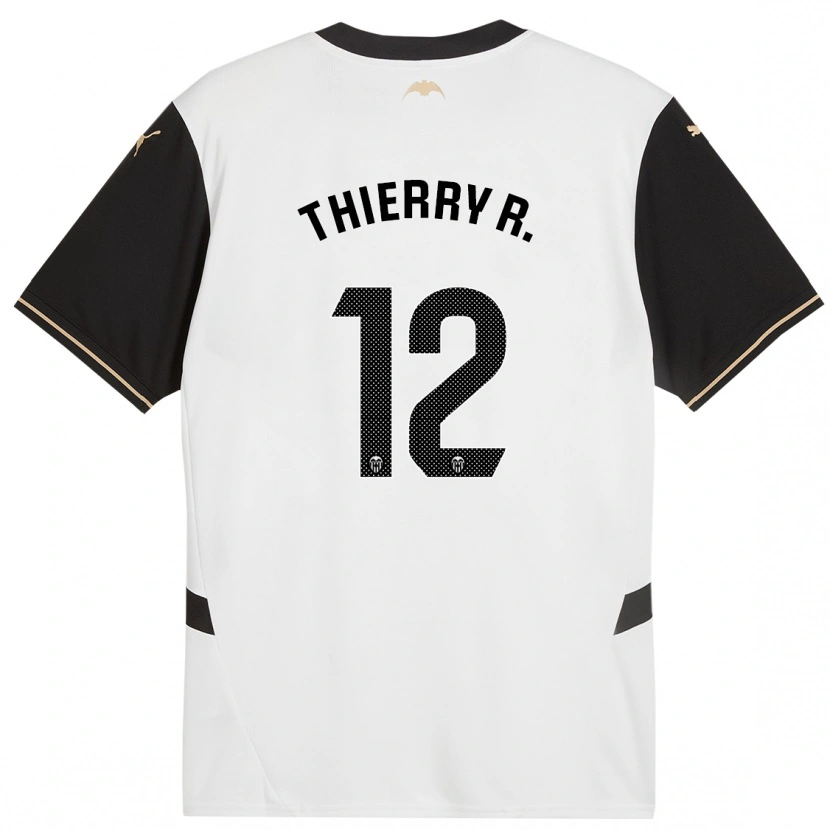 Danxen Barn Thierry Correia #12 Vit Svart Hemmatröja Matchtröjor 2024/25 Tröjor T-Tröja