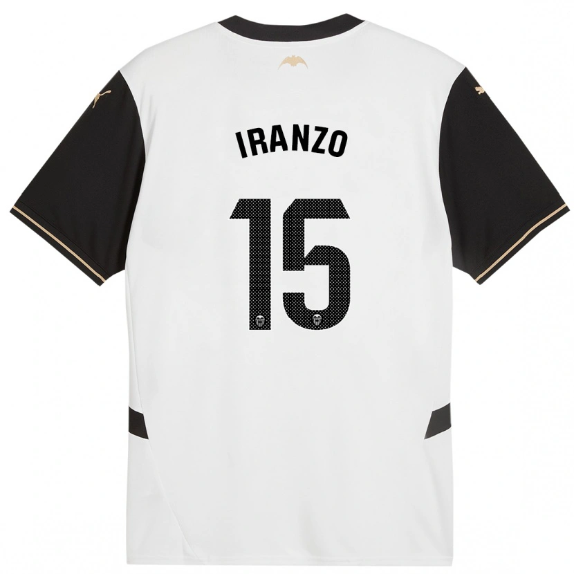 Danxen Barn Rubén Iranzo #15 Vit Svart Hemmatröja Matchtröjor 2024/25 Tröjor T-Tröja