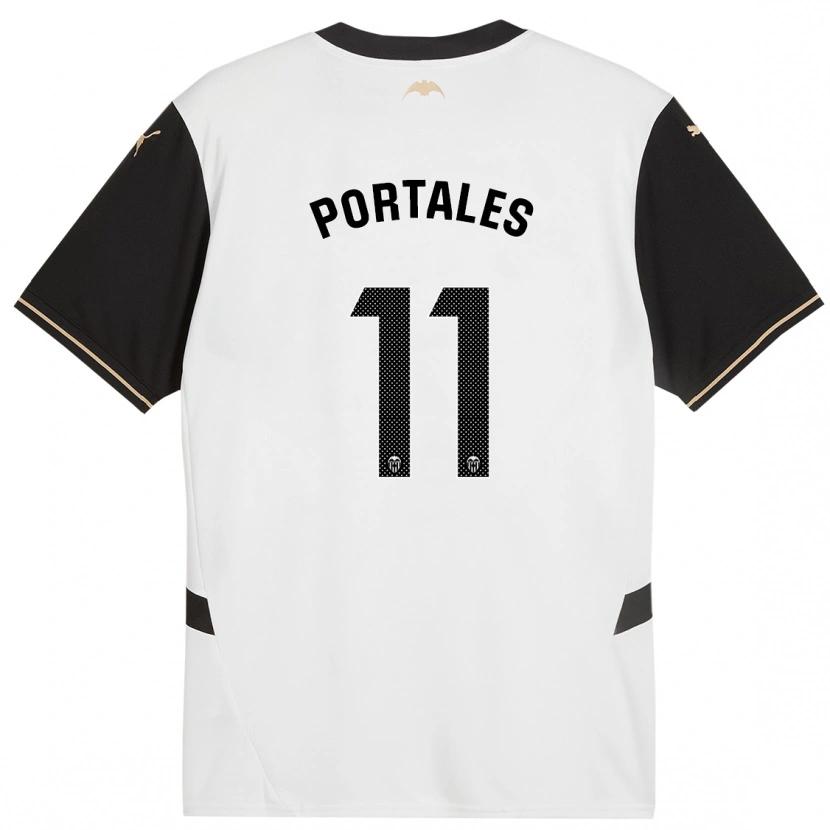 Danxen Barn Macarena Portales #11 Vit Svart Hemmatröja Matchtröjor 2024/25 Tröjor T-Tröja