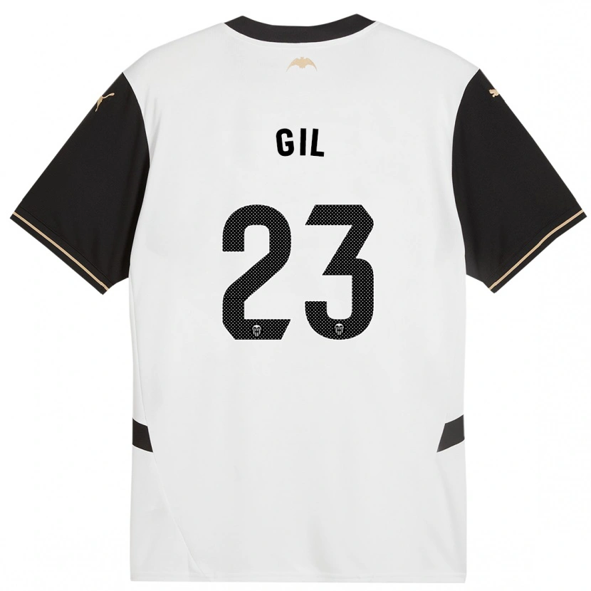 Danxen Barn Elena Gil #23 Vit Svart Hemmatröja Matchtröjor 2024/25 Tröjor T-Tröja