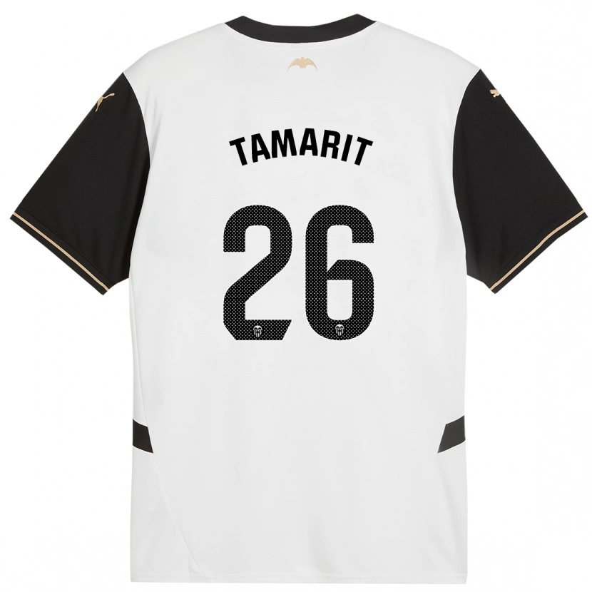 Danxen Barn Sara Tamarit #26 Vit Svart Hemmatröja Matchtröjor 2024/25 Tröjor T-Tröja