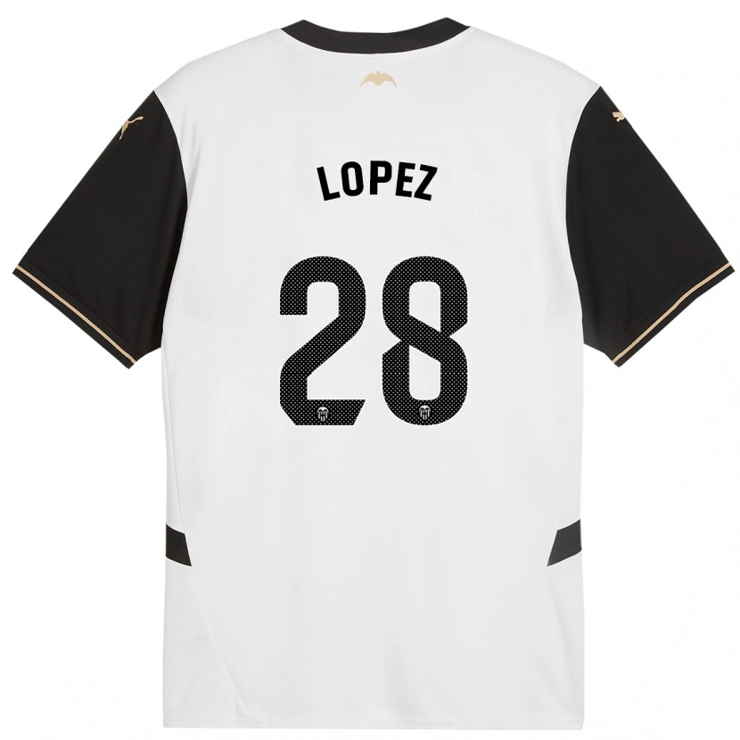 Danxen Barn Saray Lopez #28 Vit Svart Hemmatröja Matchtröjor 2024/25 Tröjor T-Tröja