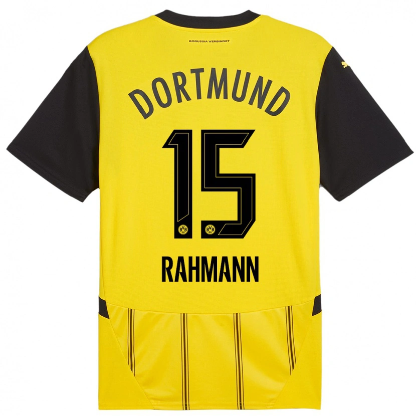 Danxen Barn Luke Rahmann #15 Gul Svart Hemmatröja Matchtröjor 2024/25 Tröjor T-Tröja