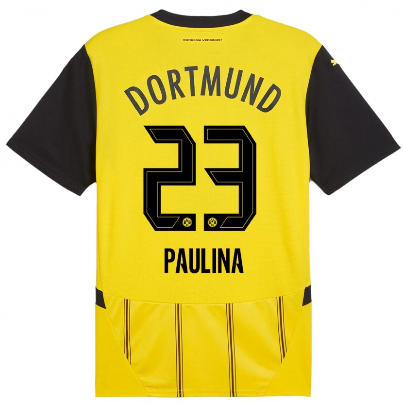 Danxen Barn Jordi Paulina #23 Gul Svart Hemmatröja Matchtröjor 2024/25 Tröjor T-Tröja