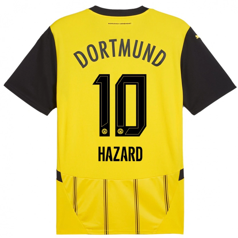 Danxen Barn Thorgan Hazard #10 Gul Svart Hemmatröja Matchtröjor 2024/25 Tröjor T-Tröja