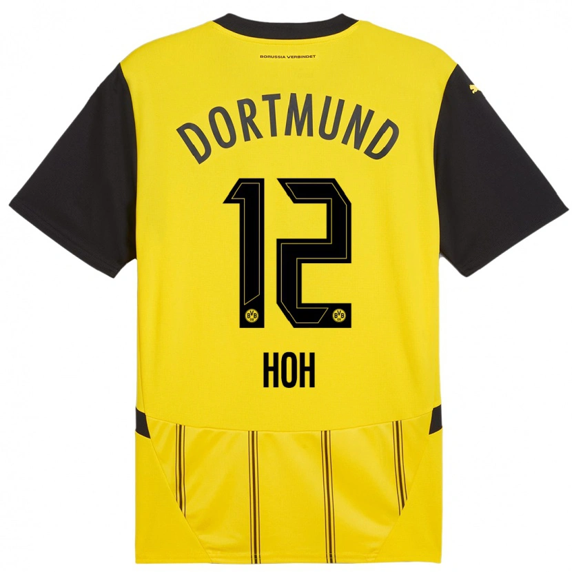 Danxen Barn Hendrik Hoh #12 Gul Svart Hemmatröja Matchtröjor 2024/25 Tröjor T-Tröja