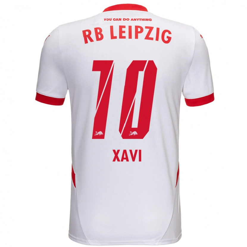 Danxen Barn Xavi Simons #10 Vit Röd Hemmatröja Matchtröjor 2024/25 Tröjor T-Tröja