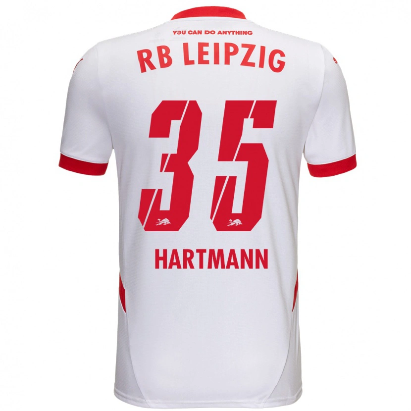 Danxen Barn Fabrice Hartmann #35 Vit Röd Hemmatröja Matchtröjor 2024/25 Tröjor T-Tröja