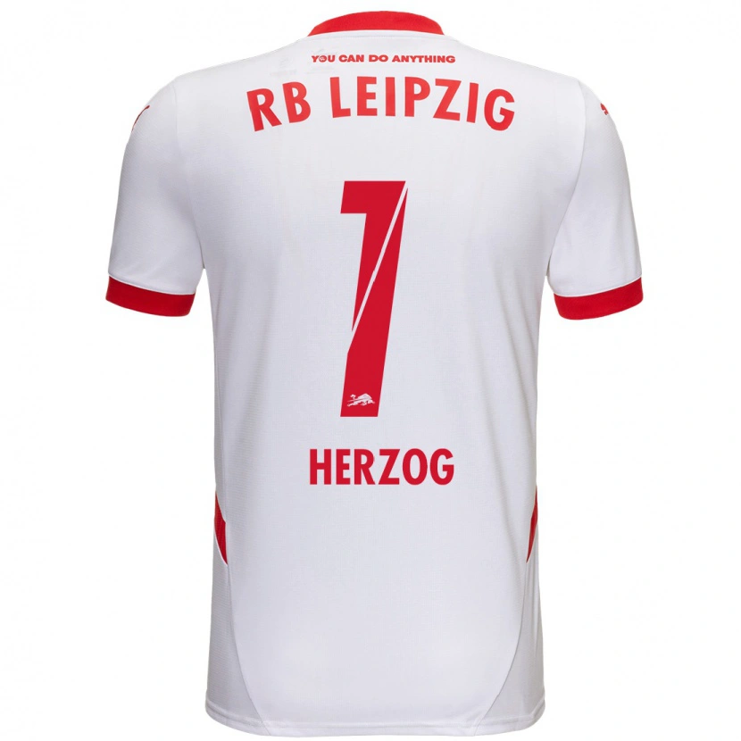 Danxen Barn Elvira Herzog #1 Vit Röd Hemmatröja Matchtröjor 2024/25 Tröjor T-Tröja
