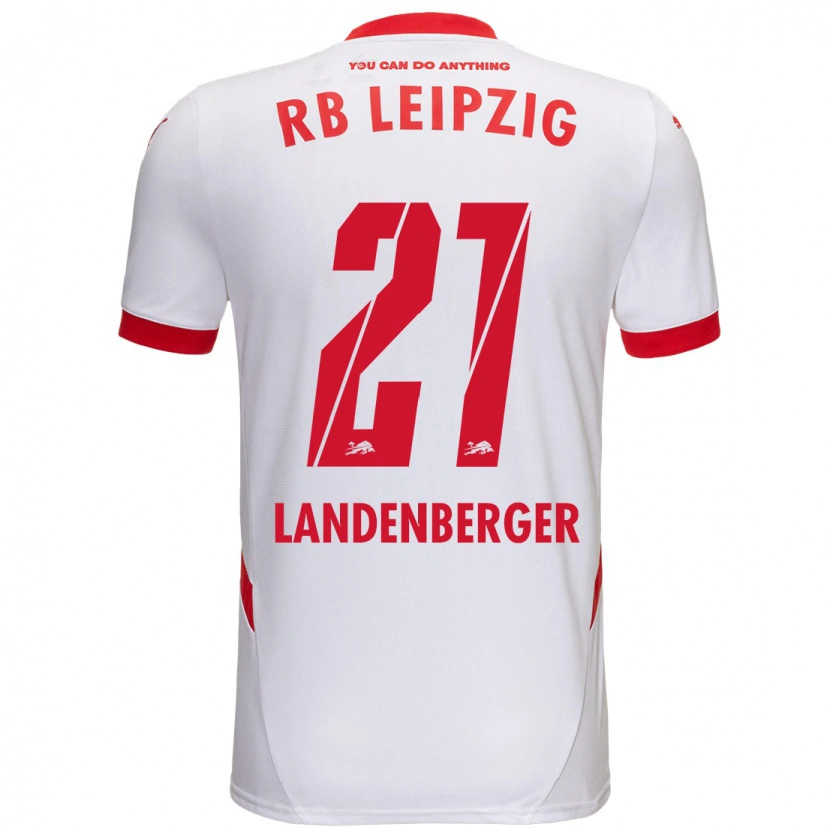 Danxen Barn Julia Landenberger #21 Vit Röd Hemmatröja Matchtröjor 2024/25 Tröjor T-Tröja
