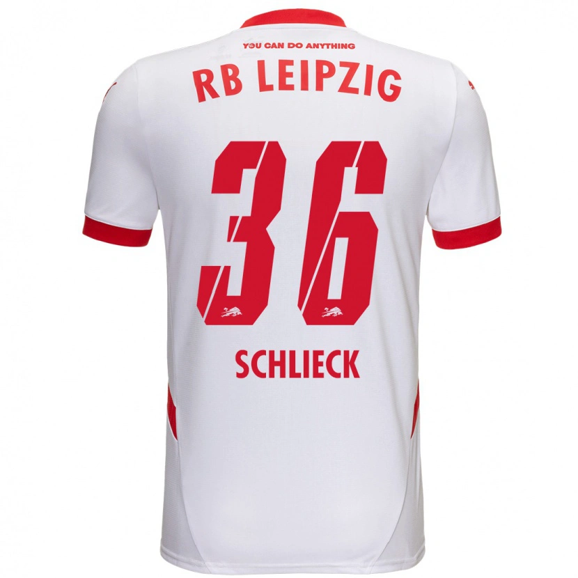 Danxen Barn Timo Schlieck #36 Vit Röd Hemmatröja Matchtröjor 2024/25 Tröjor T-Tröja