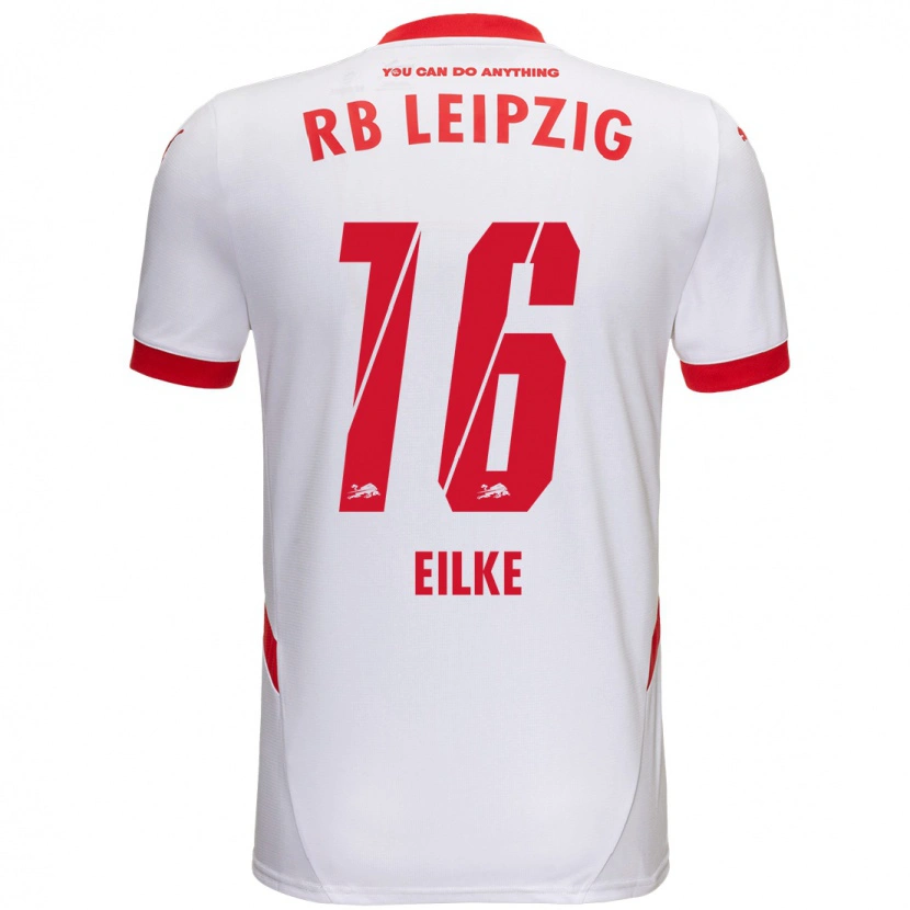Danxen Barn Lennox Eilke #16 Vit Röd Hemmatröja Matchtröjor 2024/25 Tröjor T-Tröja