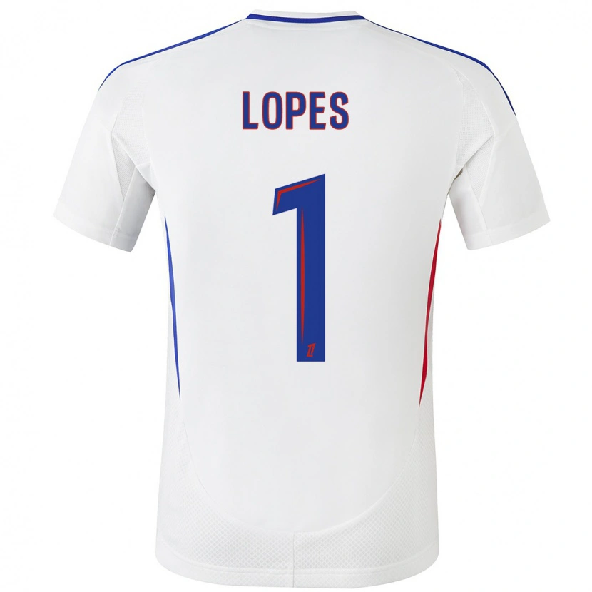 Danxen Barn Anthony Lopes #1 Vit Blå Hemmatröja Matchtröjor 2024/25 Tröjor T-Tröja