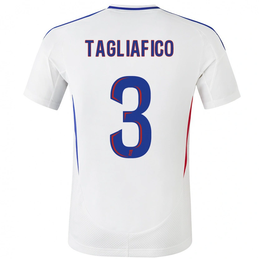 Danxen Barn Nicolás Tagliafico #3 Vit Blå Hemmatröja Matchtröjor 2024/25 Tröjor T-Tröja