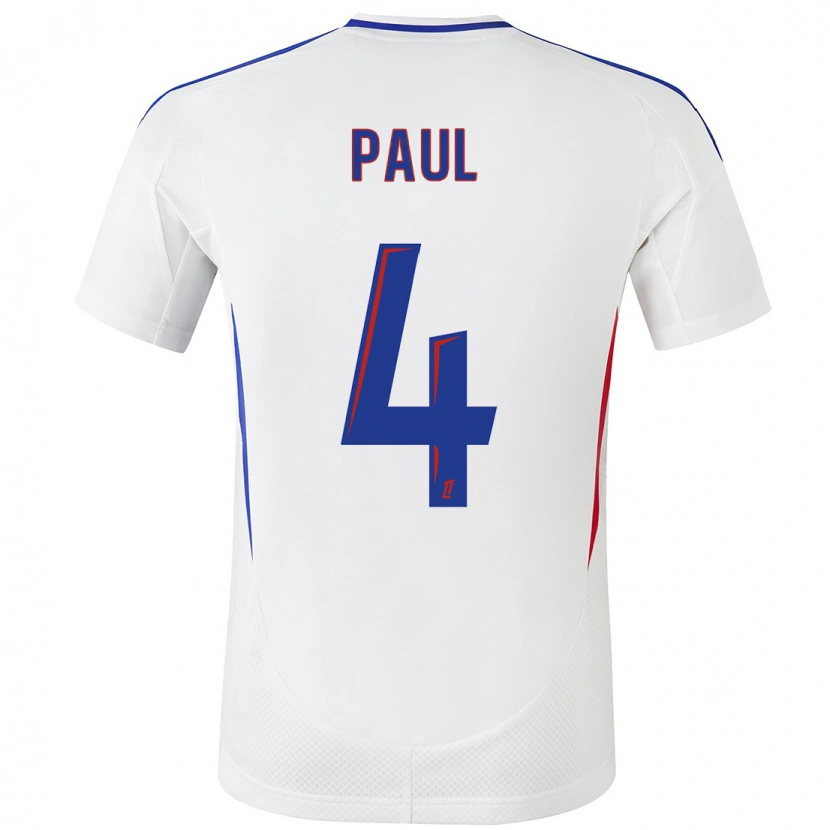 Danxen Barn Paul Akouokou #4 Vit Blå Hemmatröja Matchtröjor 2024/25 Tröjor T-Tröja