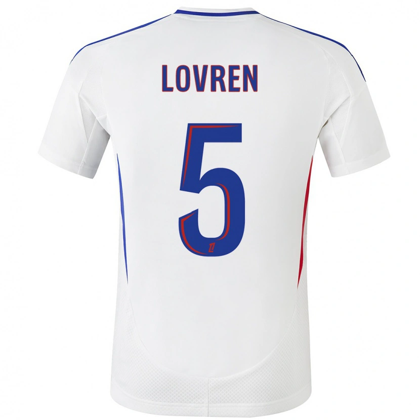 Danxen Barn Dejan Lovren #5 Vit Blå Hemmatröja Matchtröjor 2024/25 Tröjor T-Tröja