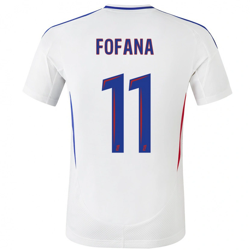 Danxen Barn Malick Fofana #11 Vit Blå Hemmatröja Matchtröjor 2024/25 Tröjor T-Tröja