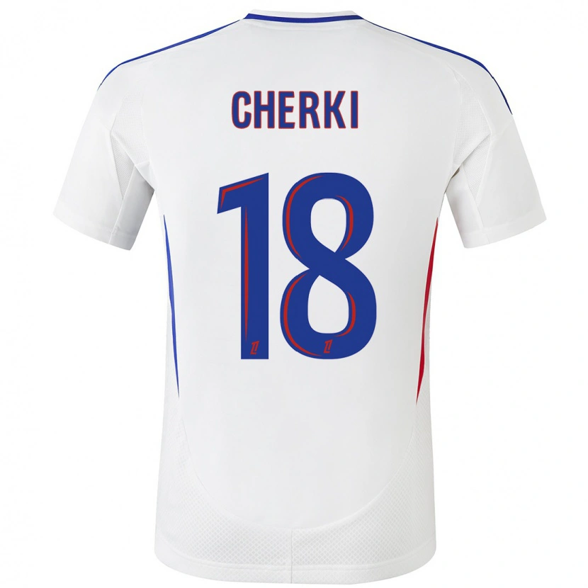 Danxen Barn Rayan Cherki #18 Vit Blå Hemmatröja Matchtröjor 2024/25 Tröjor T-Tröja