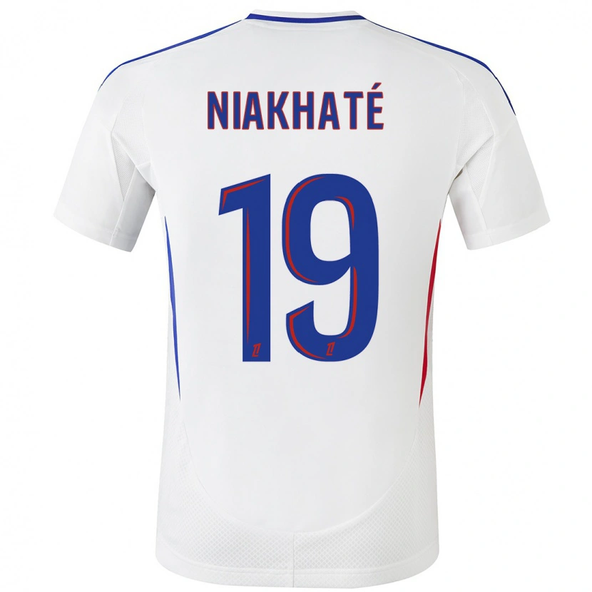 Danxen Barn Moussa Niakhaté #19 Vit Blå Hemmatröja Matchtröjor 2024/25 Tröjor T-Tröja