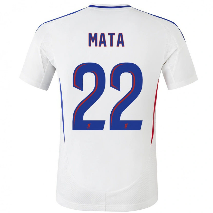 Danxen Barn Clinton Mata #22 Vit Blå Hemmatröja Matchtröjor 2024/25 Tröjor T-Tröja
